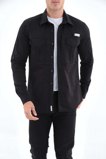 FRANKNESS JEANS Tactical & Outdoor & Cargo Men's Shirt Comfortable Cut Pocket Lycra New Season