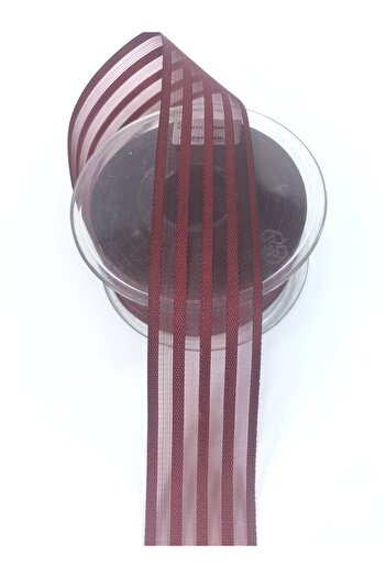 Hobigram Burgundy Five Line Satin Decoration Ribbon 5 Meters – Ribbon, Stylish Design, Women's Accessory – Ribbon –