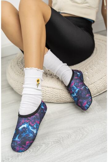 Savana Winter Home Booties with Fleece Inside and Thin Sole