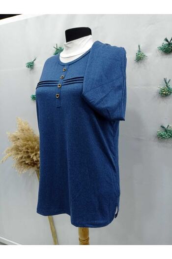 Sel Tekstil Cotton Buttoned Mother Combed Blouse