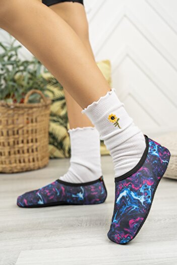 Savana Winter Home Booties with Fleece Inside and Thin Sole