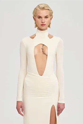 IAMNOTBASIC Women's Ivory Storm Bodysuit