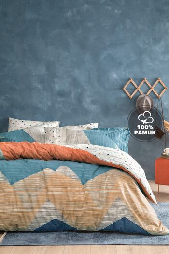 Yataş Aden Single Ranforce Duvet Cover Set - Navy Blue
