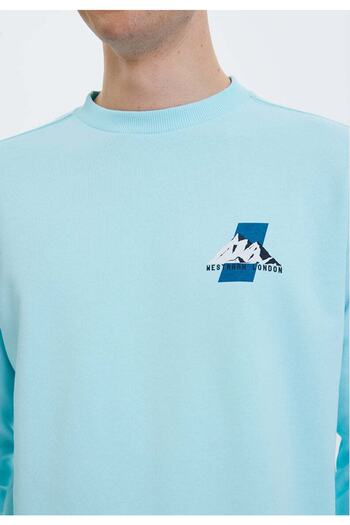 WESTMARK LONDON Erkek %100 Pamuk Baskılı Bisiklet Yaka Sweat Better Cotton