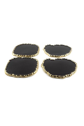 Mikasa Moor Porcelain 4-Piece Black Mini Service 14X13Cm