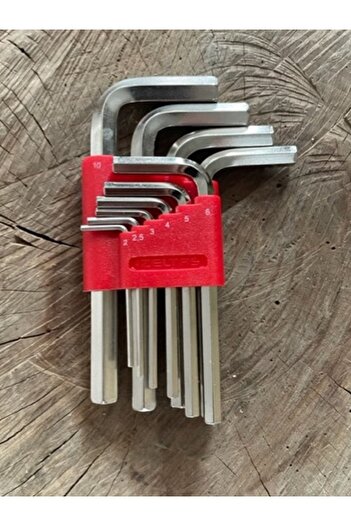 İzeltaş 10pcs Steel Allen Set Cr-v Steel Six Corner Allen Set