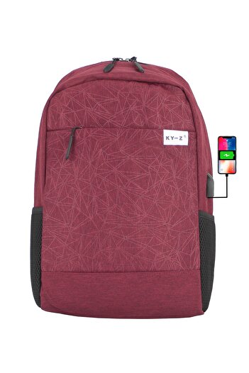 Case Club Імпортний рюкзак для ноутбука 15,6 дюймів з USB-пристроєм, водонепроникна тканина, бічні кишені