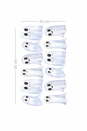 Grafikup Cute White Ghost Halloween Sticker
