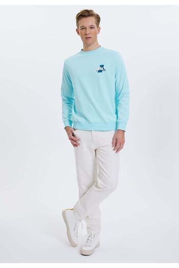 WESTMARK LONDON Erkek %100 Pamuk Baskılı Bisiklet Yaka Sweat Better Cotton