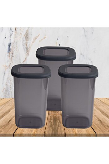 Bee Home Erzak Saklama Kabı 3'lü Set Çekmece Baharat Organizeri 1,3 Litre