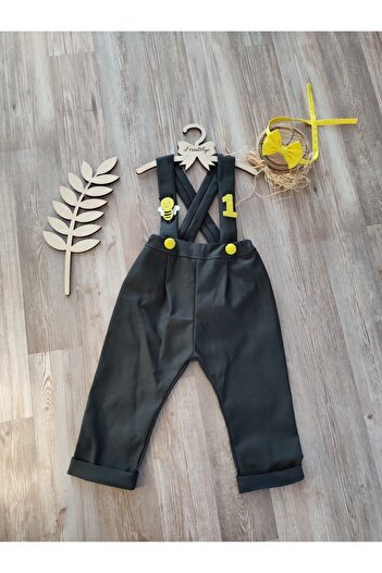 Feriatolye Bee Concept Anthracite Boy's Trousers Salopet