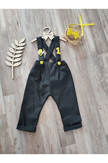 Feriatolye Bee Concept Anthracite Boy's Trousers Salopet