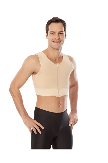 Variteks 244 Men's Short Corset - Gynecomastia Zippered