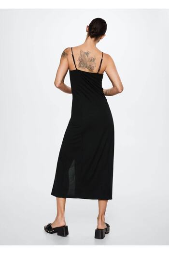 MANGO Woman Cut-out Fırfırlı Elbise