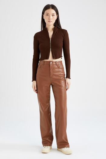 DeFacto Fitted Half Turtleneck Cardigan