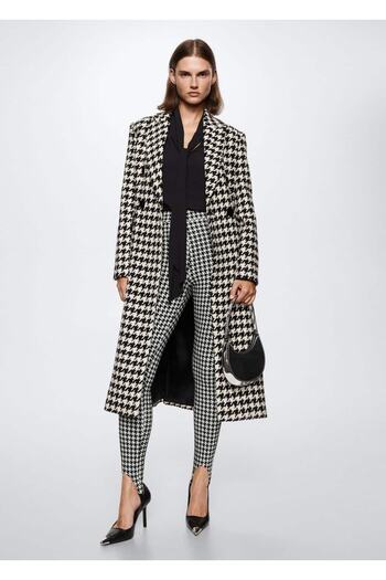 MANGO Woman Houndstooth Patterned Tights