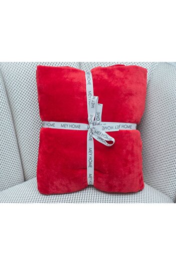 MEYHOME Wellsoft Plush TV Blanket (150x200 Cm) Red