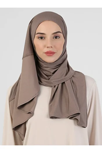Ecardin Premium Micro Fabric Sports Shawl - Airy Porous, Dark Mink - St 095