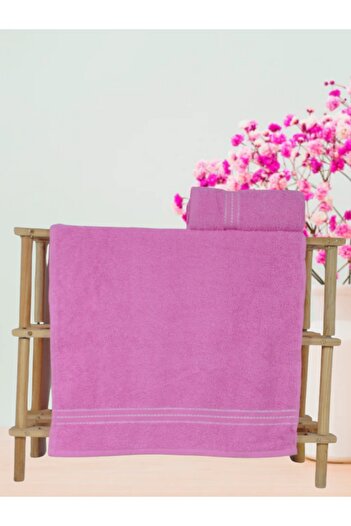 Şelale Can Set of 2 Extra Soft, Water Absorbent 50x85 Pink Hand/face/head Towels 300 grams