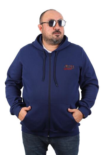 Starbattal Μεγάλο μέγεθος Sweat Hood Ninety One 22724-indigo