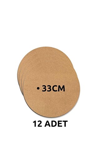 firdevsi hobi 12 Adet 33 Cm Çap 3 Mm Ham Mdf Duralit Daire Plaka Supla 33cap 3mm