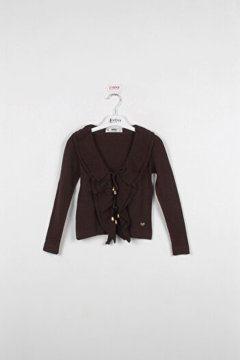 incity Girl's Brown Knitwear Bolero