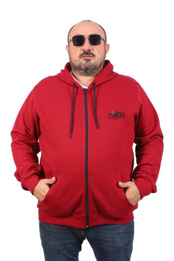 Starbattal Μεγάλο μέγεθος Sweat Hood Ninety One 22724-μπορντό