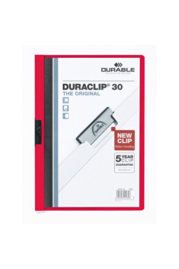 Durable Compression File Duraclip Center Clip 30 Syf A4 Red 2200