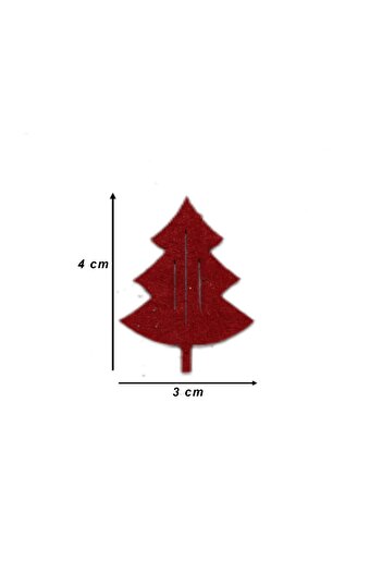roco paper Christmas Tree Decoration Set - 20 Pieces Glitter Felt Gift Package, 4X3 cm Kç001