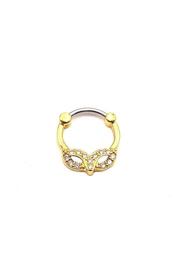 Welch Çelik Taşlı Halka Burun Hızma Kedi Piercing
