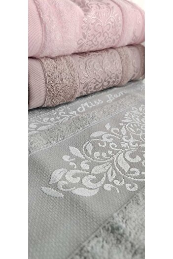 Z&N STYLE Annem Miss Bamboo 50x90 см. Вироби для весілля Експортний товар Набір з 3 розкішних рушників для рук і обличчя (містить 70% бамбукового волокна)