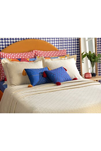 English Home Delilah Embossed Jacquard - Double Bedspread Set 240X260 cm Cream