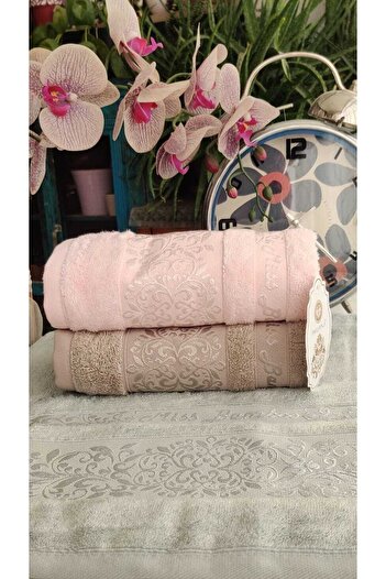 Z&N STYLE Annem Miss Bamboo 50x90 см. Вироби для весілля Експортний товар Набір з 3 розкішних рушників для рук і обличчя (містить 70% бамбукового волокна)