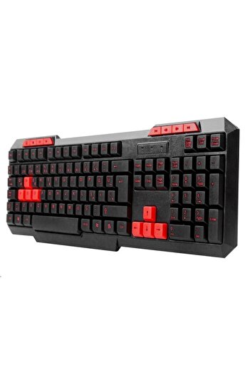 Everest Usb Siyah Kırmızı Tuşlu Türkçe Multimedia Kablolu Klavye + Mouse Set Km-6825