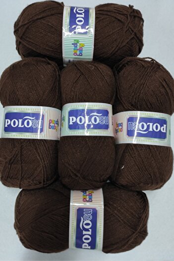 Polosu (5 Τεμάχια) Candy Baby 238 Σκούρο καφέ Πλεκτό στο χέρι Νήματα για Γιλέκο Ζακέτα Νήματα για Φουλάρι Νήματα για Πουλόβερ