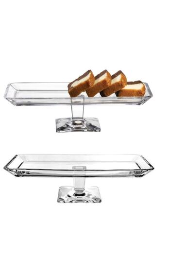 Paşabahçe 2-Piece Nude Footed Baton Serving Plate/presentation Plate baton batak