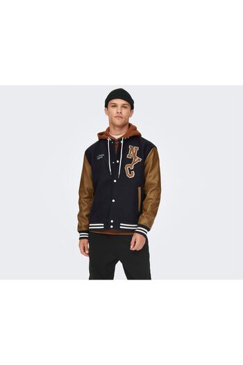ONLY Ανδρικό casual μπουφάν Onsjay Varsity Jacket Otw 22022572 -σκούρο-ναυτικό 1399,99