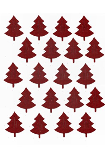 roco paper Christmas Tree Decoration Set - 20 Pieces Glitter Felt Gift Package, 4X3 cm Kç001