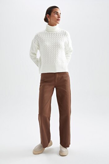 DeFacto Relax Fit Turtleneck Sweater