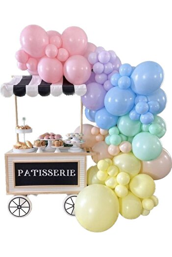 Kalisan 12''-5'' Inch Macaron Balloon Chain Set - Mixed Color