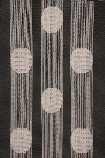 AKÇA TEKSTİL Polka Dot Model Cream Color Rope Curtain Ready-made Buttons Sewn Rope Curtain 300*280 Cm