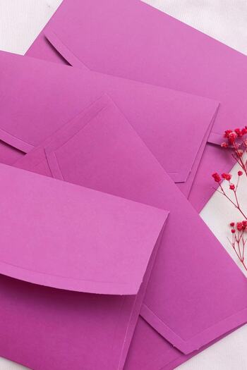 Dekorden Purple Invitation Envelope, 100 Pieces