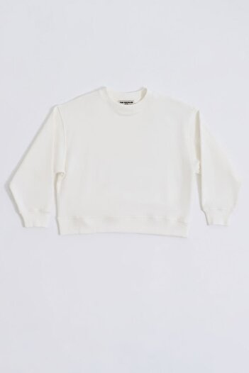 THERECOLOR Organic Long Sleeve Girl's Sweatshirt - Ecru