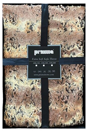 Prizma Extra Soft Single Sofa Shawl - TV, Sofa, Bed Blanket - Tiger