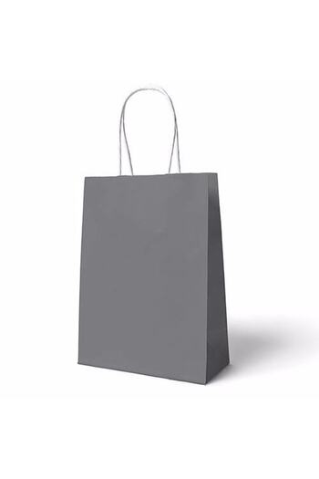 Mini Parti Mini Party Store 18x8x24 Сумка з гнучким ручкою Срібна 10 штук