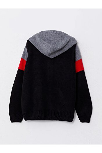 LC Waikiki Boy's Knitwear Cardigan - Hood, Color Block, Long Sleeve - Astuwm21009Z4 from Astu Clothing