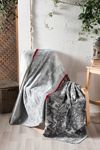 Sarev Dolce Gray Double Cotton Blanket
