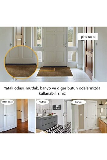 Selfal 4 Adet Kapı Altı Rüzgar Önleyici Isı Yalıtım Rüzgarlık Süngeri Toz Soğuk Yalıtım