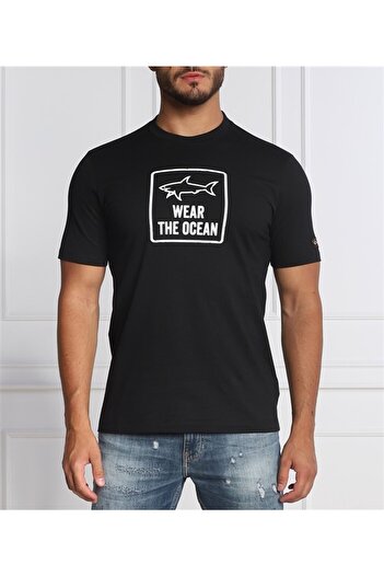 PAUL&SHARK Ανδρικό πλεκτό μπλουζάκι C.w. Βαμβάκι