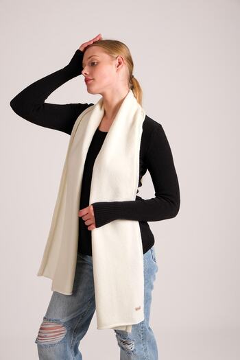CHUBA Women's Melange Soft Tuşe Scarf Ecru 23w506